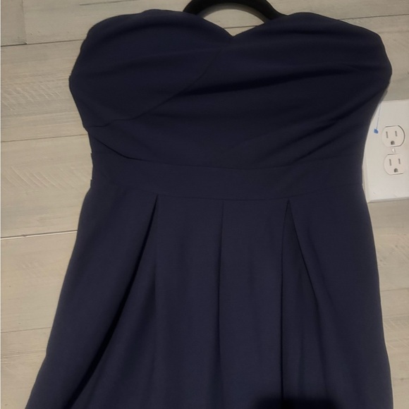 Bailey Blue Navy Strapless Jumpsuit with Floral Lace - Picture 3 of 10